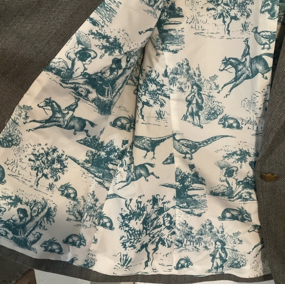 Vera Wang Princess Herringbone Blazer L - Picture 4 of 6